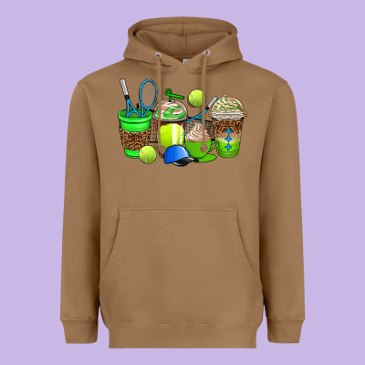 Tennis Coffee Cups Heavyweight Hoodie Designed By Adodesignshop
