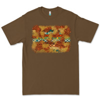 Cacao Aztec Background Pattern Western Premium Tee - texasbilliewilder