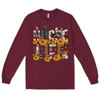 Burgundy Western Nurse Life Long Sleeve Tee - FaDigitalArtStudio