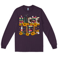 Plum Western Nurse Life Long Sleeve Tee - FaDigitalArtStudio
