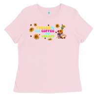 Bubblegum Pink fueled by ıced coffee and anxiety Ladies Tee - TumblerDesignByShophia