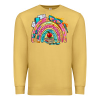 Antique Gold school rainbow Premium Sweatshirt - AdoDesignShop
