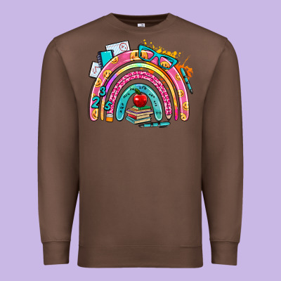 School Rainbow Premium Sweatshirt Designed By Adodesignshop