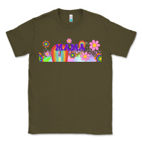 Army Green boho retro floral mama Classic Tee - TumblerDesignByShophia
