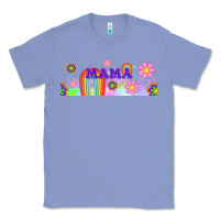 Colony Blue boho retro floral mama Classic Tee - TumblerDesignByShophia
