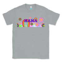 Heather Grey boho retro floral mama Classic Tee - TumblerDesignByShophia