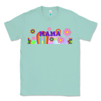 Seafoam boho retro floral mama Classic Tee - TumblerDesignByShophia