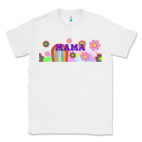 White boho retro floral mama Classic Tee - TumblerDesignByShophia