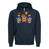 Navy lgbtq gnome Zipper Hoodie - BarkalooDesign