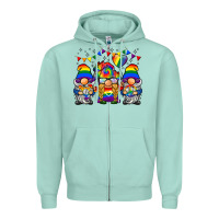Seafoam lgbtq gnome Zipper Hoodie - BarkalooDesign