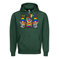 Sports Green lgbtq gnome Zipper Hoodie - BarkalooDesign