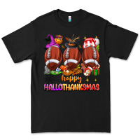 Black happy hallothanksmas football Premium Tee - texasbilliewilder