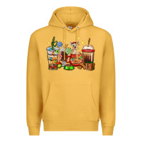 Mustard Christmas coffee cups with Chihuahua Premium Hoodie - RanaPortraitStore
