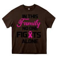 Chocolate Brown In This Family No One Fights Alone Heavy Core Tee - Bettercallsaul