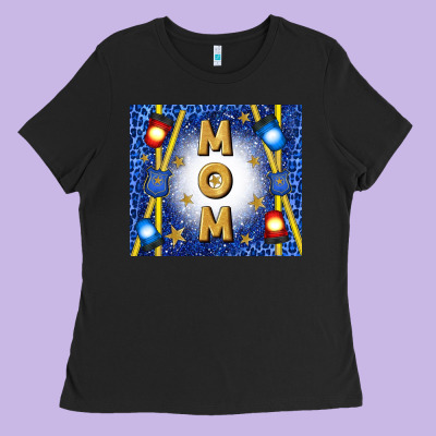 Police Mom Mother’s Day Ladies Tee Designed By Tumblerdesignbyshophia