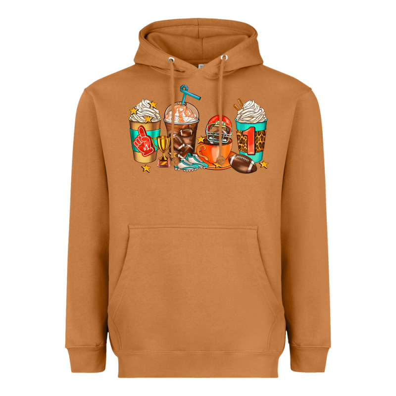 American Football Coffee Cups Heavyweight Hoodie by AdoDesignShop | Teevron