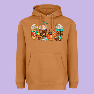 American Football Coffee Cups Heavyweight Hoodie Designed By Adodesignshop