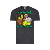 Vintage Black Take me out to the ballgame Vintage Tee - HowdyJamesFarm