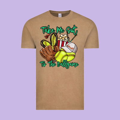 Take Me Out To The Ballgame Vintage Tee Designed By Howdyjamesfarm