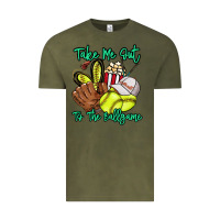 Vintage Olive Take me out to the ballgame Vintage Tee - HowdyJamesFarm