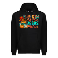Black Pumpkin pie Jesus Christ Premium Hoodie - CowhideDigitalArt