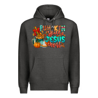 Charcoal Heather Pumpkin pie Jesus Christ Premium Hoodie - CowhideDigitalArt
