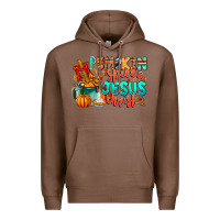 Chestnut Pumpkin pie Jesus Christ Premium Hoodie - CowhideDigitalArt
