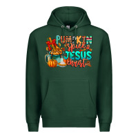 Sports Green Pumpkin pie Jesus Christ Premium Hoodie - CowhideDigitalArt