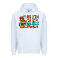 White Pumpkin pie Jesus Christ Premium Hoodie - CowhideDigitalArt