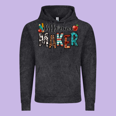 Difference Maker Teacher Vintage Hoodie Designed By Oliviacreatesart