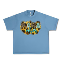 Pebble Blue Mama vibes leopard mother's day Urban Heavy Tee - HowdyJamesFarm