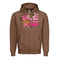 Chestnut in october we wear pink gnome Zipper Hoodie - BarkalooDesign
