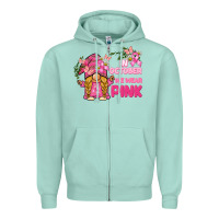 Seafoam in october we wear pink gnome Zipper Hoodie - BarkalooDesign