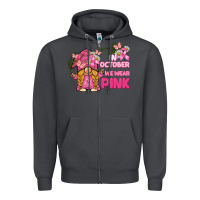 Smoke in october we wear pink gnome Zipper Hoodie - BarkalooDesign