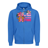 True Royal in october we wear pink gnome Zipper Hoodie - BarkalooDesign