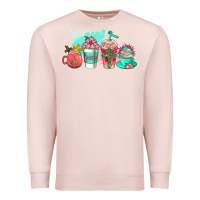 Pale Pink religious coffee cups Premium Sweatshirt - AdoDesignShop