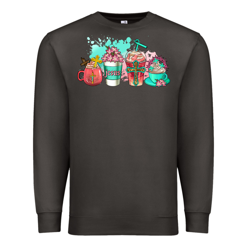 Religious Coffee Cups Premium Sweatshirt by AdoDesignShop | Teevron