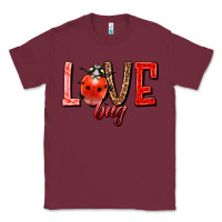 Burgundy Love bug Classic Tee - HowdyJamesFarm