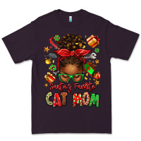 Plum santas favorite cat mom Premium Tee - texasbilliewilder