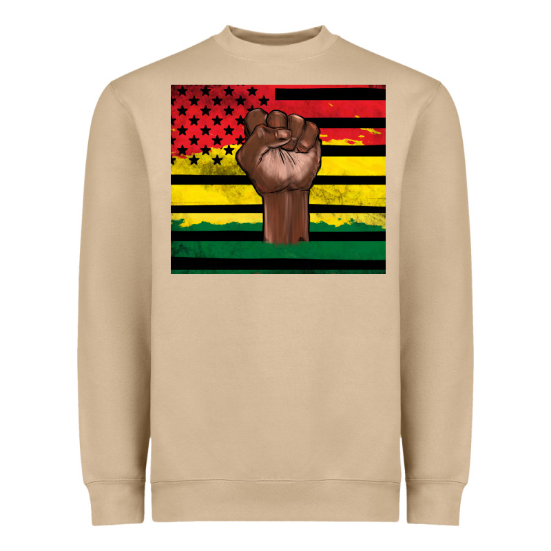 Juneteenth American Flag Heavyweight Sweatshirt by Artiststas | Teevron