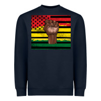 Navy Juneteenth American flag Heavyweight Sweatshirt - Artiststas