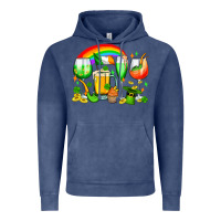 Vintage Denim wine glasses st. patricks Vintage Hoodie - OliviaCreatesArt