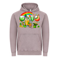 Vintage Zinc wine glasses st. patricks Vintage Hoodie - OliviaCreatesArt