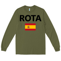 Army Green rota spain spanish flag city vacation travel gift pullover hoodie Long Sleeve Tee - maiPhamDesign