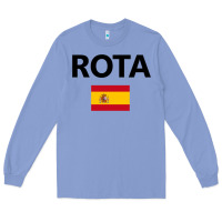 Colony Blue rota spain spanish flag city vacation travel gift pullover hoodie Long Sleeve Tee - maiPhamDesign