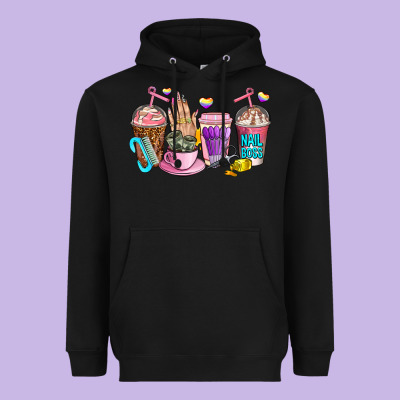 Nail Art  Coffee Cups Heavyweight Hoodie Designed By Adodesignshop