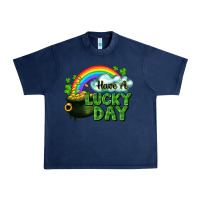 Navy Have a lucky day Urban Heavy Tee - CowGirlArtShop