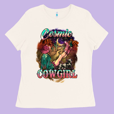 Cosmic Cowgirl Ladies Tee Designed By Howdyjamesfarm