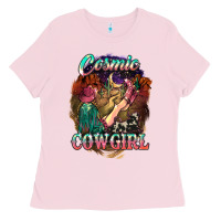 Bubblegum Pink Cosmic Cowgirl Ladies Tee - HowdyJamesFarm