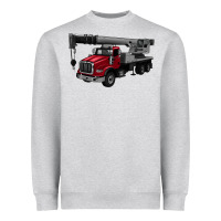 Heather Grey crane truck Heavyweight Sweatshirt - Artiststas